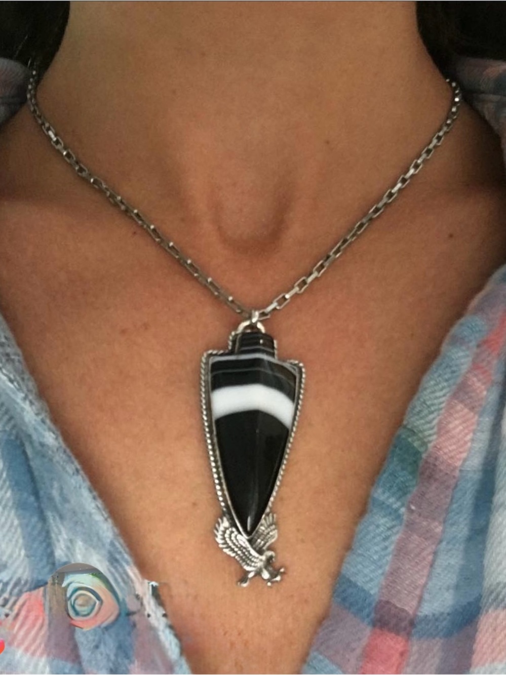 Agate Nasty Habits unisex Arrowhead hawk Pendant Necklace
